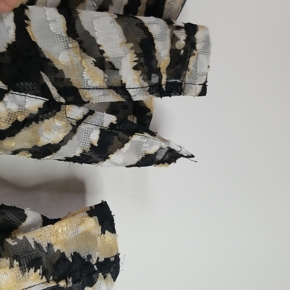 Ruby Rd Zebra Print Button Down Jacket Blouse 12 Petite - Picture 7 of 7